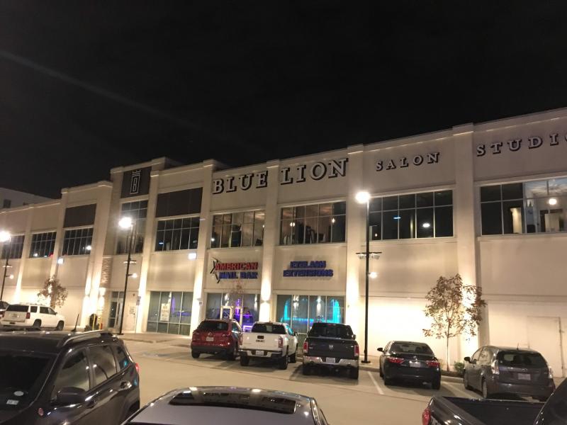 Blue Lion Salon located in Glad Park Town Center in Euless.